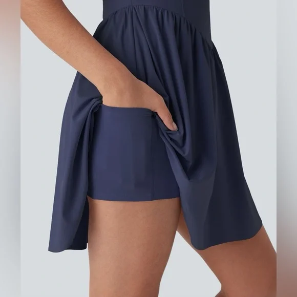 Halara Breezeful Corset Dress - Longer Length - Peacoat Navy Blue, XL - Picture 7 of 11